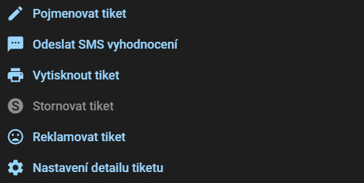 Volba Reklamovat tiket v detailu tiketu Tipsport