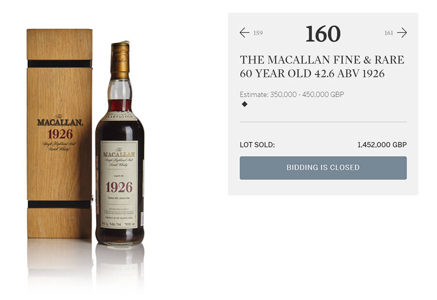 THE MACALLAN FINE & RARE 60 YEAR OLD 42.6 ABV 1926 - nejdražší whisky