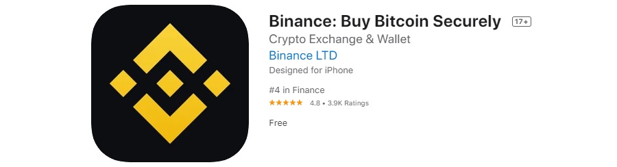 Binance - Mobilní aplikace