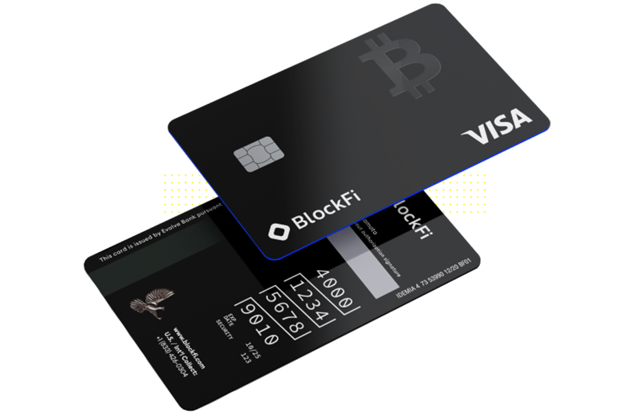 Blockfi Visa platbní karta s cashbackem