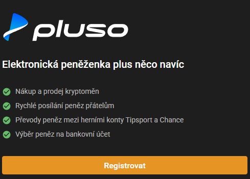 Metody vkladu a výběru u Chance včetně peněženky Pluso – funkce peněženky