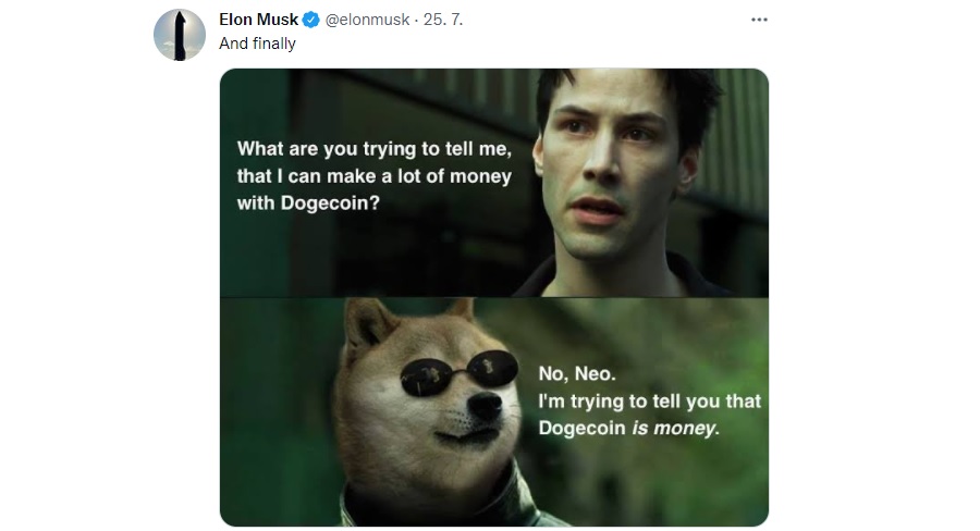 Dogecoin - Elon Musk tweet