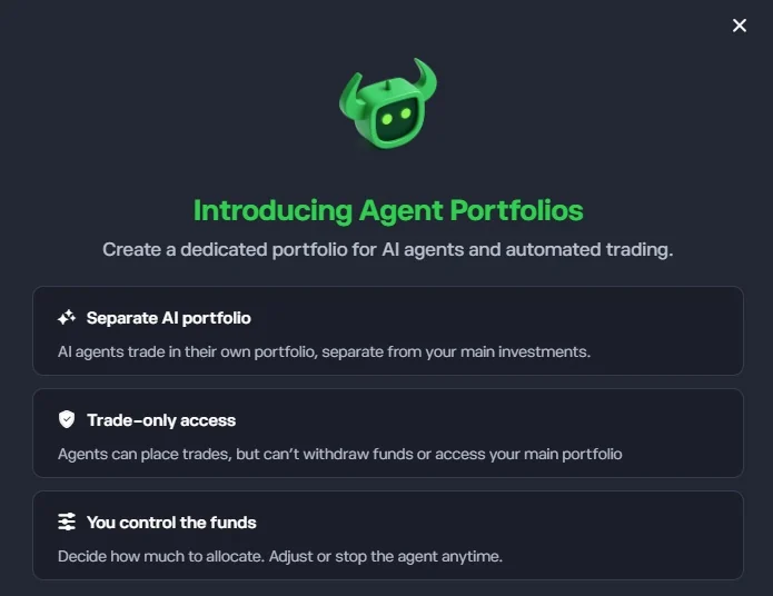 Představení Agent Portfolios: samostatné portfolio, pouze obchodní přístup a řízení přidělených peněz
