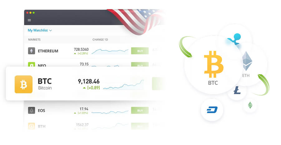 eToro Bitcoin a jiné kryptoměny