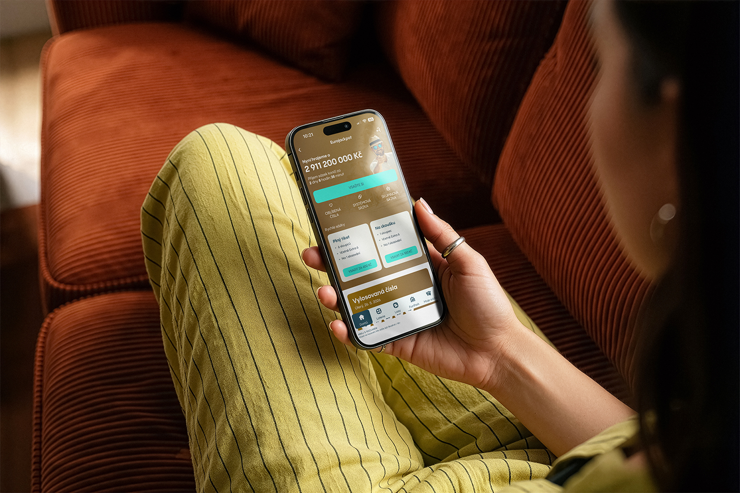 Eurojackpot v mobilní aplikaci Allwyn