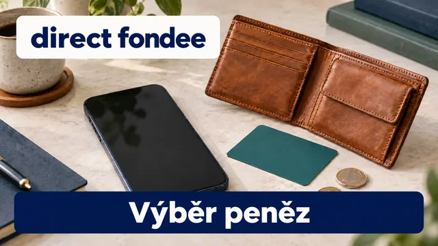Direct Fondee: Výběr peněz. Redakční ilustrace.