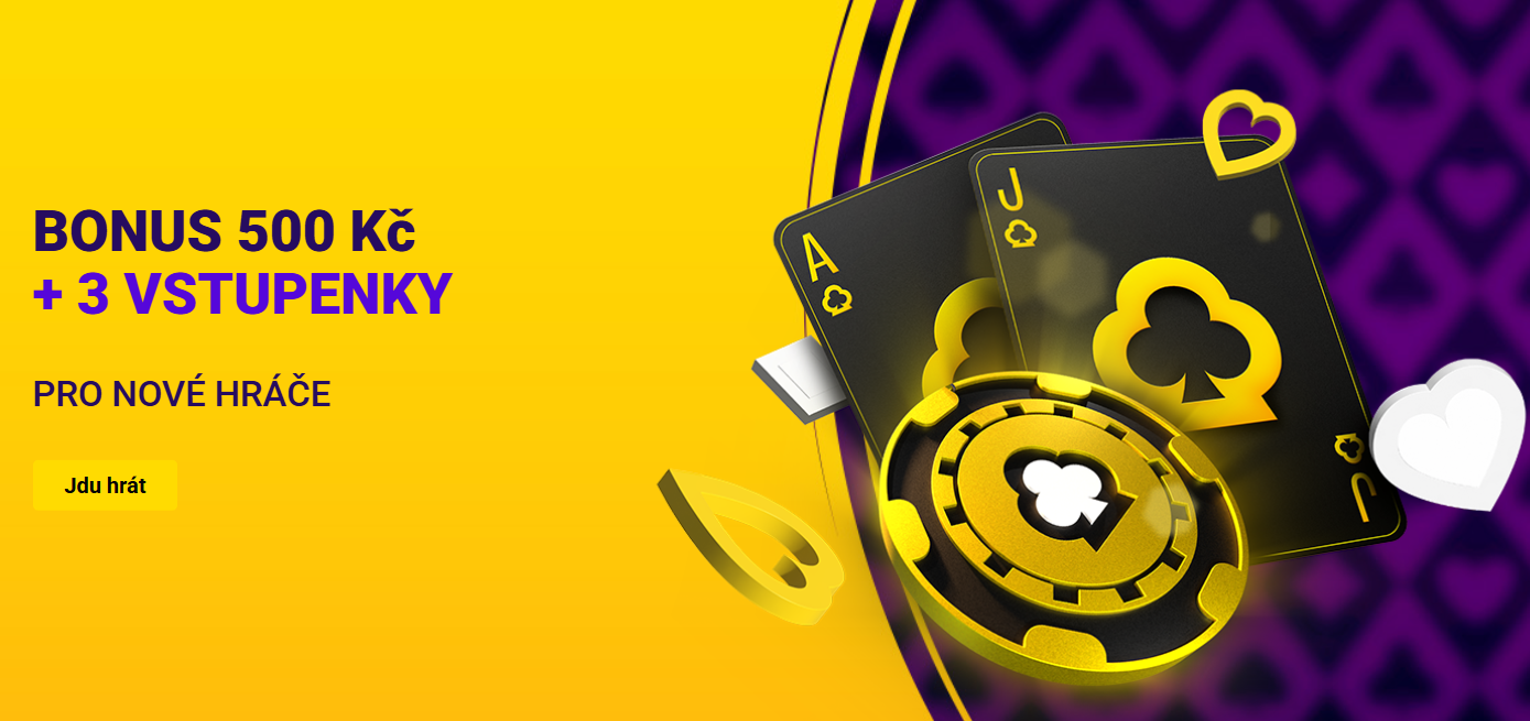 Fortuna Poker bonus 500 Kč a tři vstupenky pro nové hráče