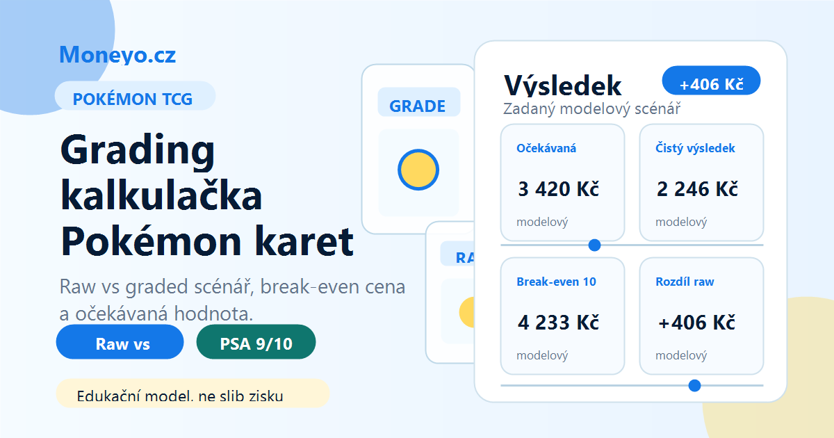 Kalkulačka gradingu Pokémon karet s modelovými čísly