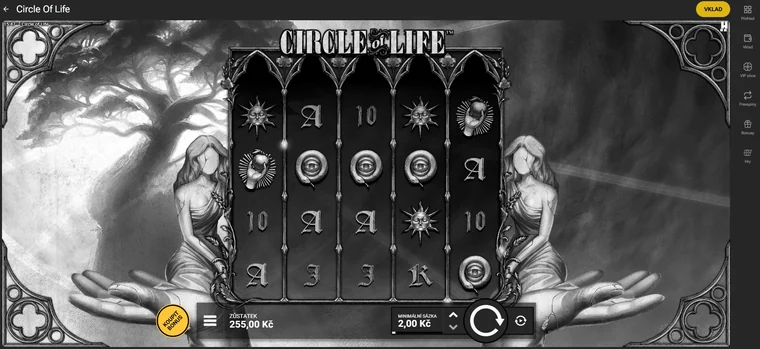 Herní obrazovka Circle of Life z vlastního testu Luckybet