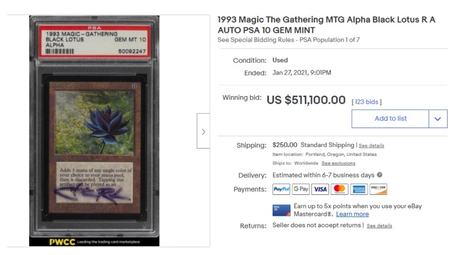 Magic: The Gathering - Black Lotus PSA 10