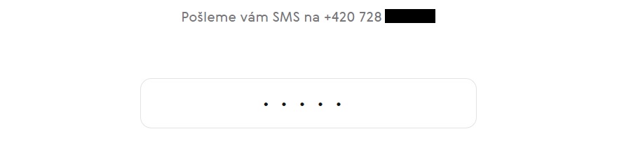 Paysend registrace - SMS kód