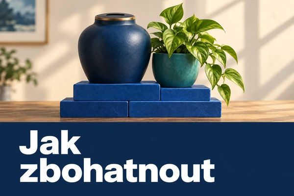 Náhled článku „Jak zbohatnout“. Pokladnička a rostlina na pevném základu: postupné budování majetku.