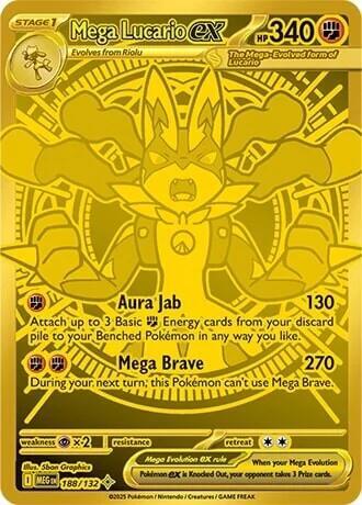 Mega Lucario ex gold Mega Evolution