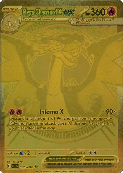 Mega Charizard X ex gold Phantasmal Flames