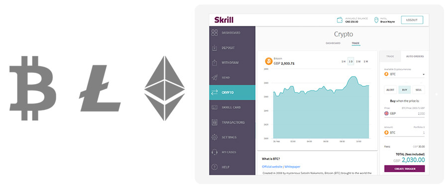 SKRILL kryptoměny