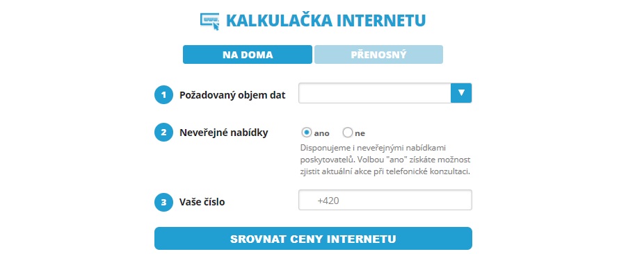 Tarifomat - kalkulačka internetu