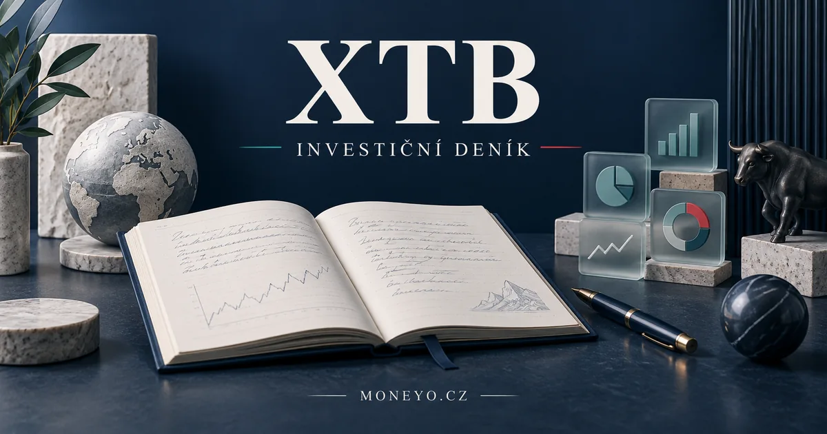 XTB investiční deník: investujeme 1 000 Kč měsíčně – ilustrační náhled Moneyo