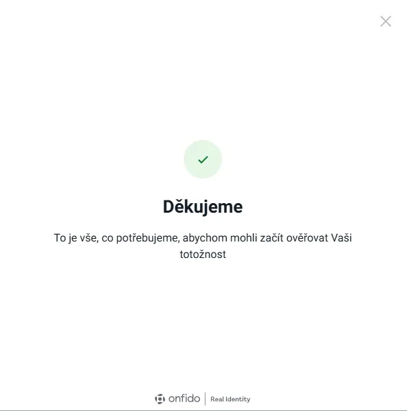 Potvrzení dokončeného ověření totožnosti XTB
