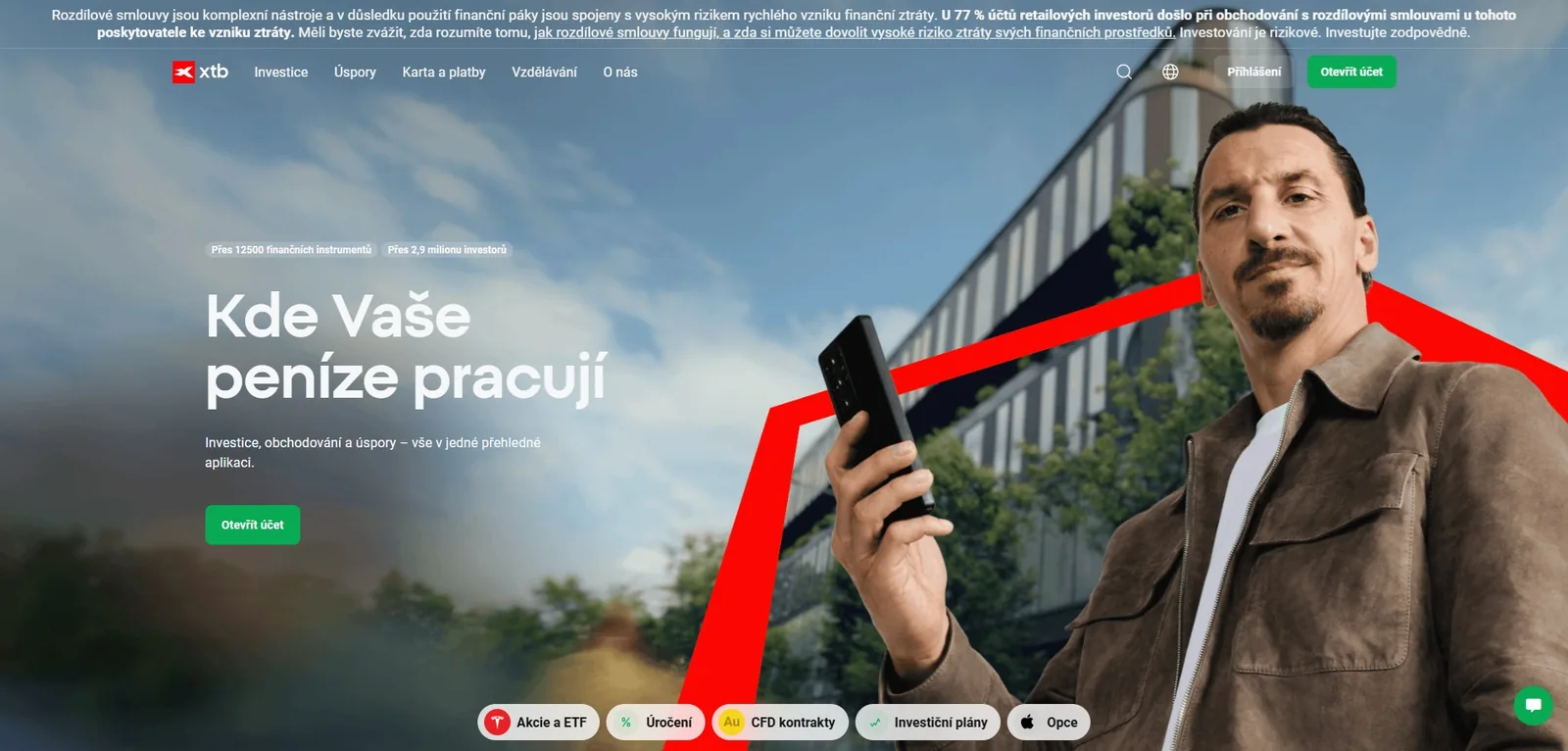 XTB registrace a první vklad