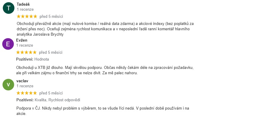 XTB uživatelské recenze