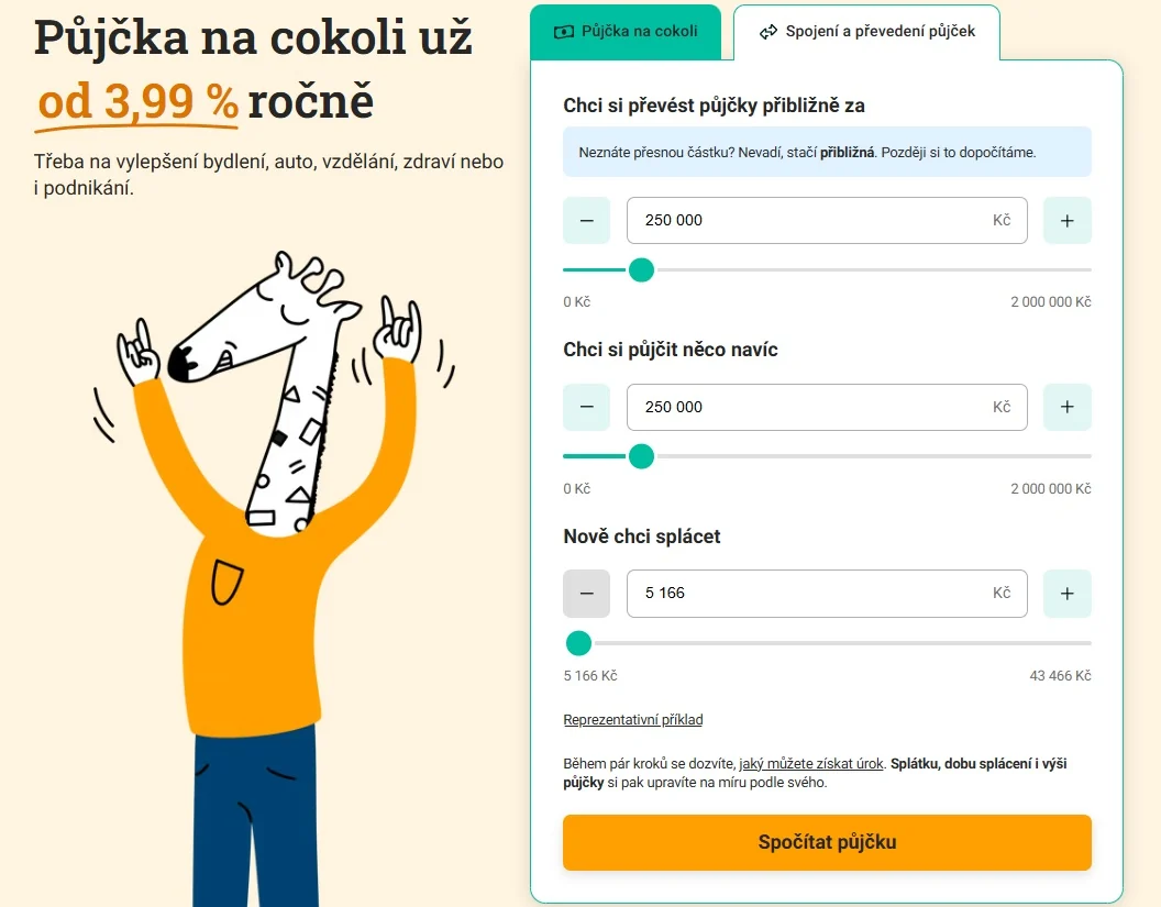 Kalkulačka Zonky pro převedení půjček a případné peníze navíc